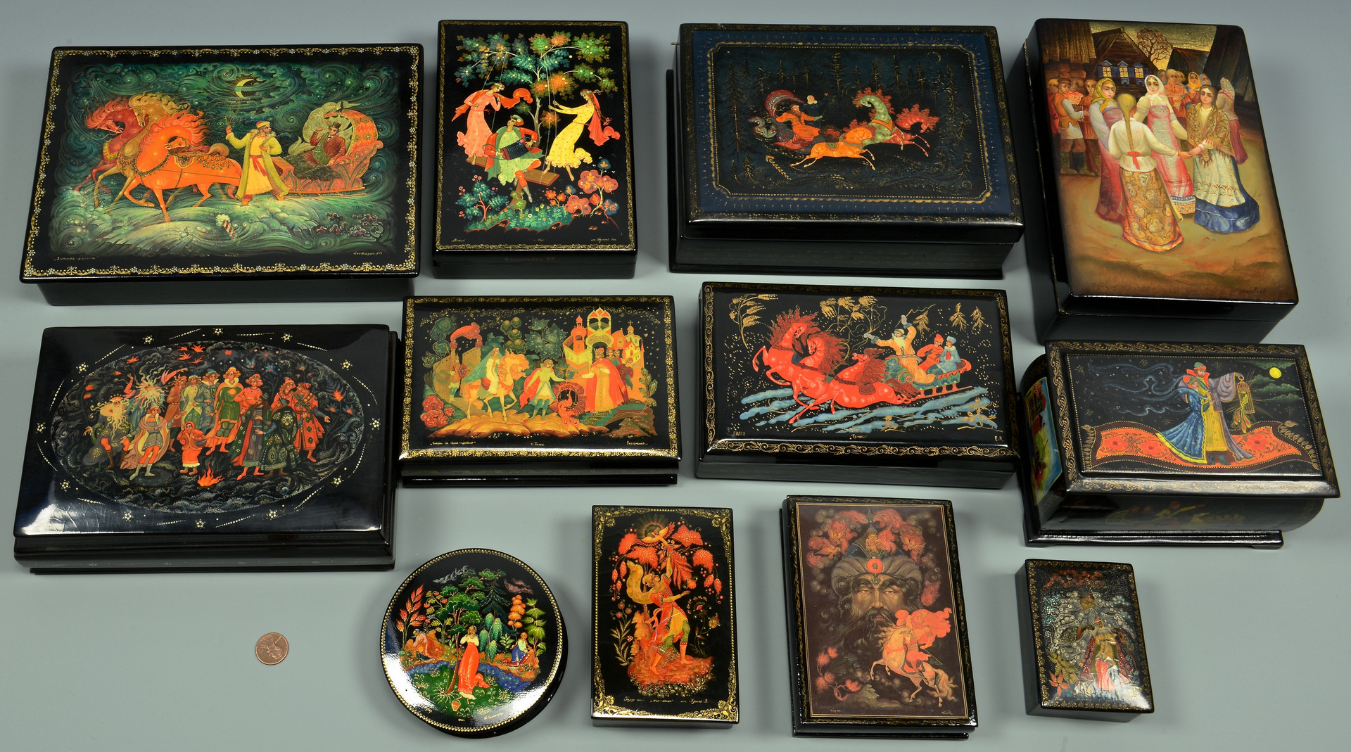 Russian Lacquer Boxes From 92