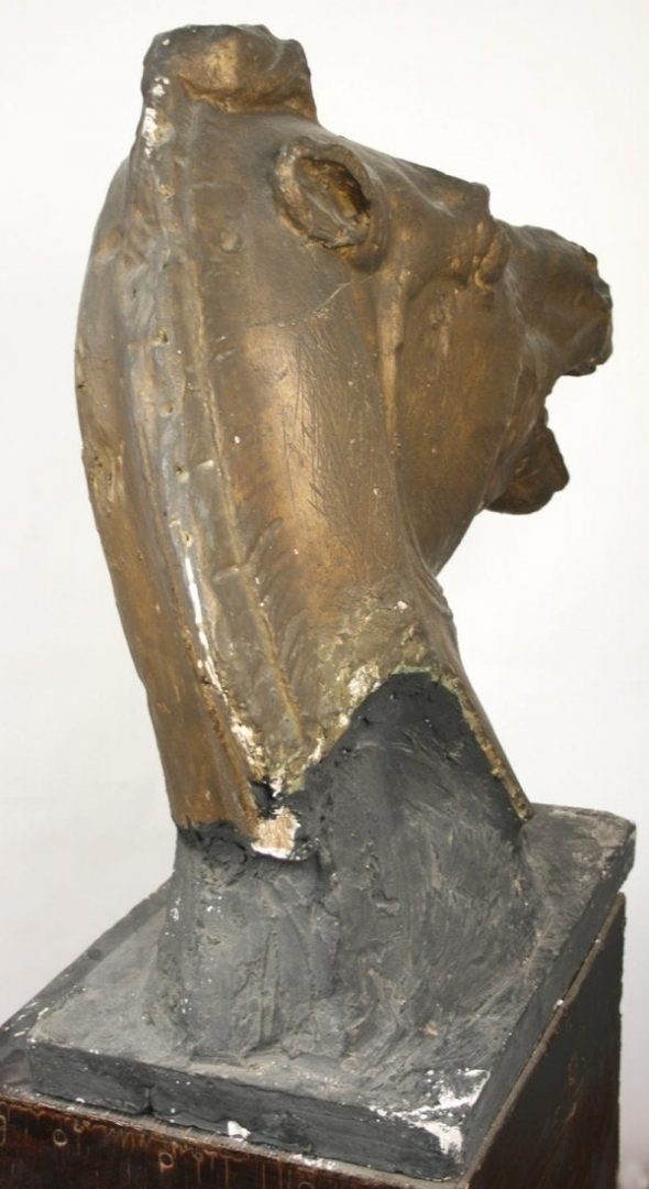 Lot 159: Monumental gilt plaster casting of horse of Helios for Nashville Parthenon