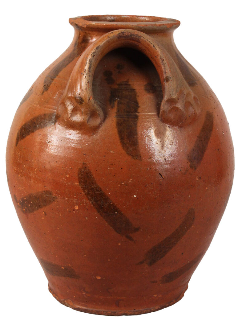 Lot 43: Large East TN redware storage jar, attrib. Cain pottery