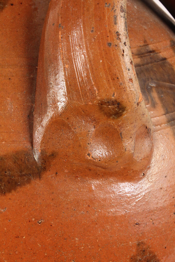 Lot 43: Large East TN redware storage jar, attrib. Cain pottery