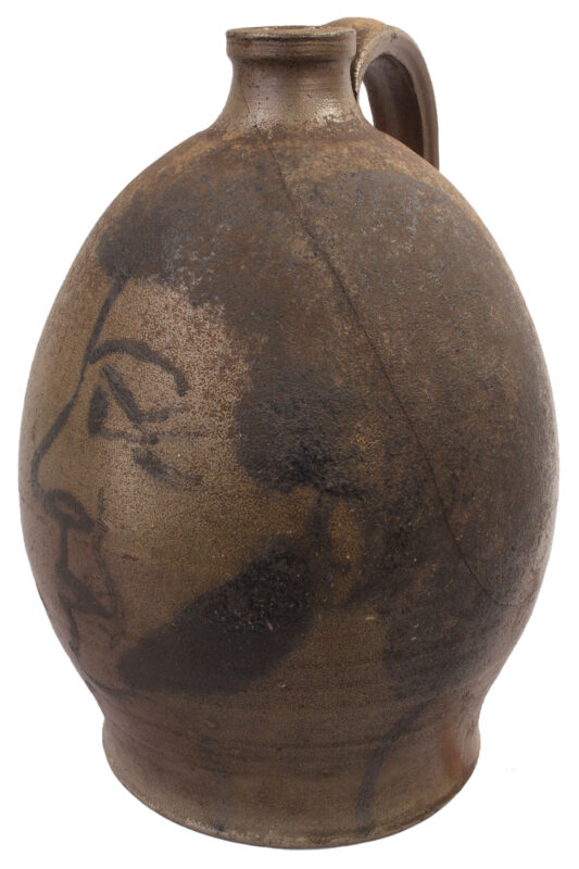 Lot 289: SW VA Cobalt Decorated Stoneware Pottery Jug