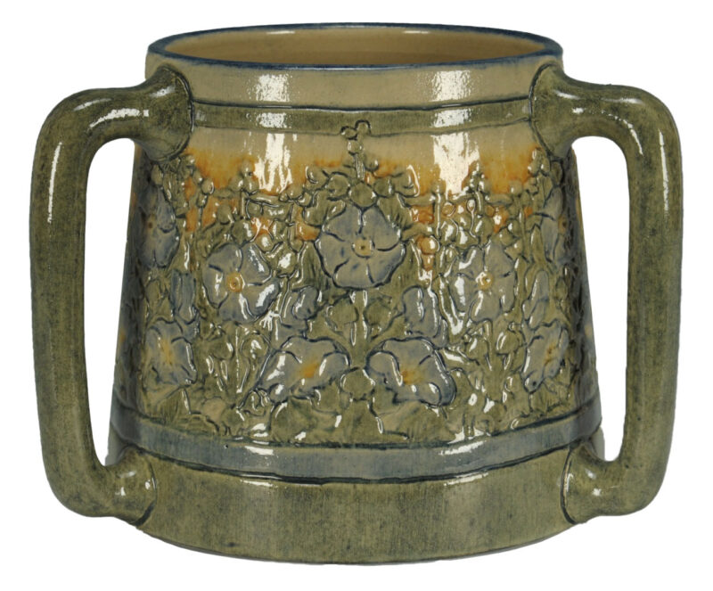 Lot 129: Newcomb Art Pottery Loving Cup by Leona Nicholson
