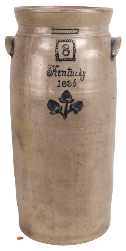 Lot 229: Cobalt Decorated Kentucky Churn, Isaac Thomas
