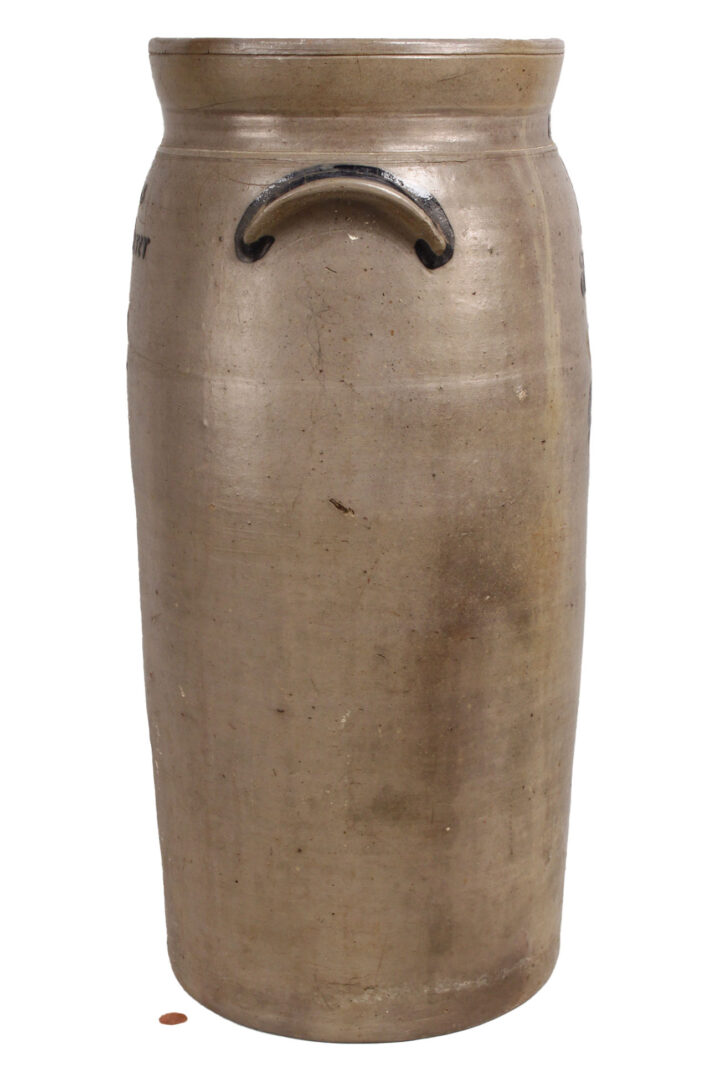 Lot 229: Cobalt Decorated Kentucky Churn, Isaac Thomas