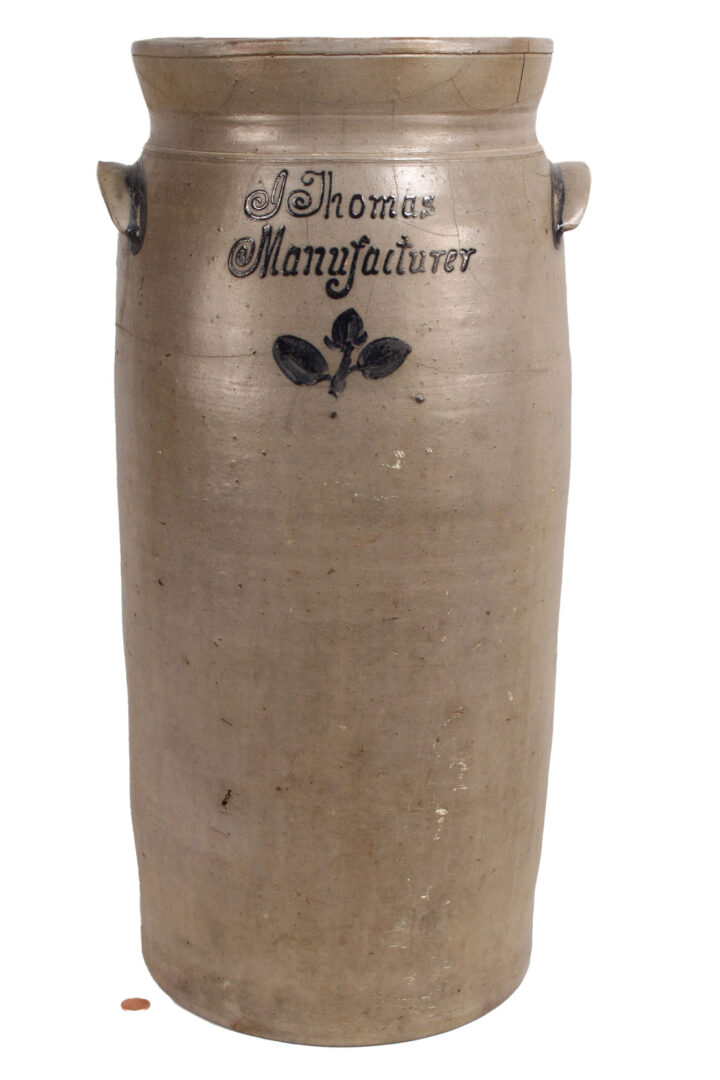 Lot 229: Cobalt Decorated Kentucky Churn, Isaac Thomas