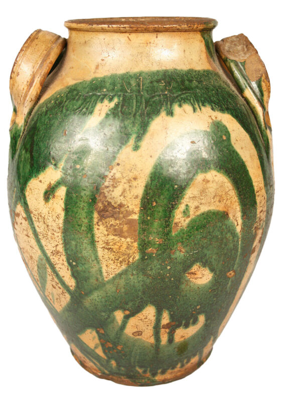 Lot 231: East Tennessee Redware Jar, C.A. Haun