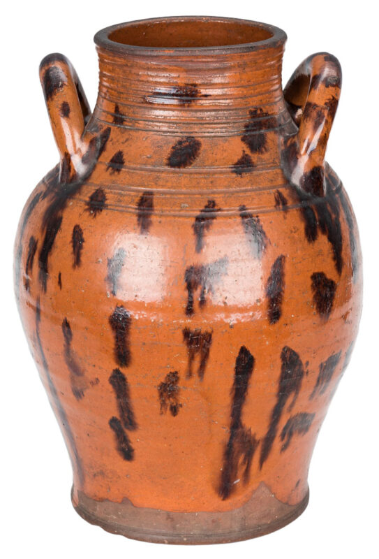 Lot 141: East TN Earthenware Jar w/ Manganese Decoration