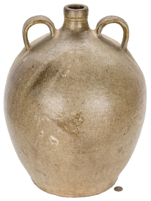 Lot 176: Rare NC Daniel Seagle 2-Handled Pottery Jug, Eight Gallons