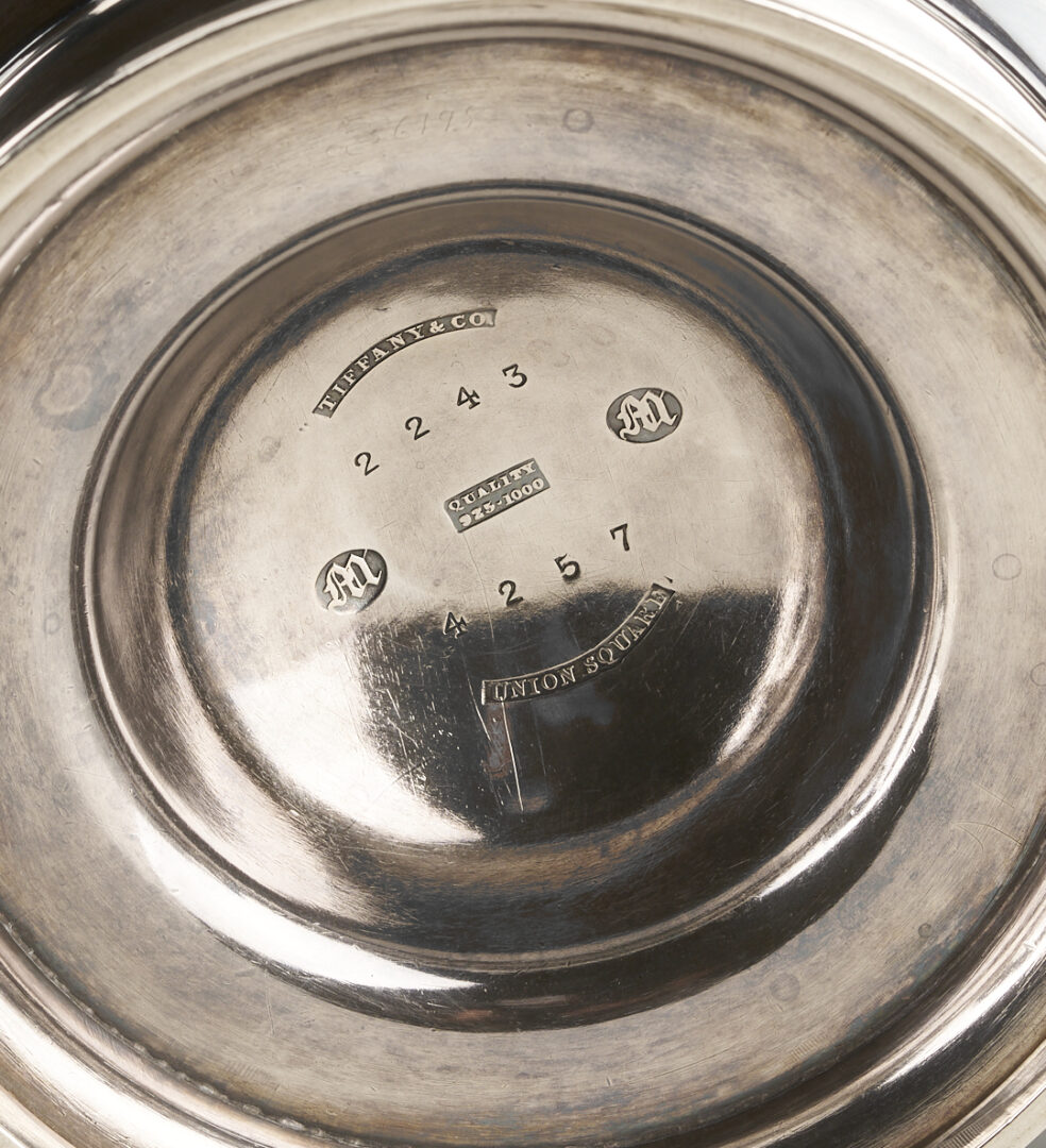 Lot 75: Antique 6 pc. Tiffany Sterling Silver Tea Set, Ivy Chased Pattern