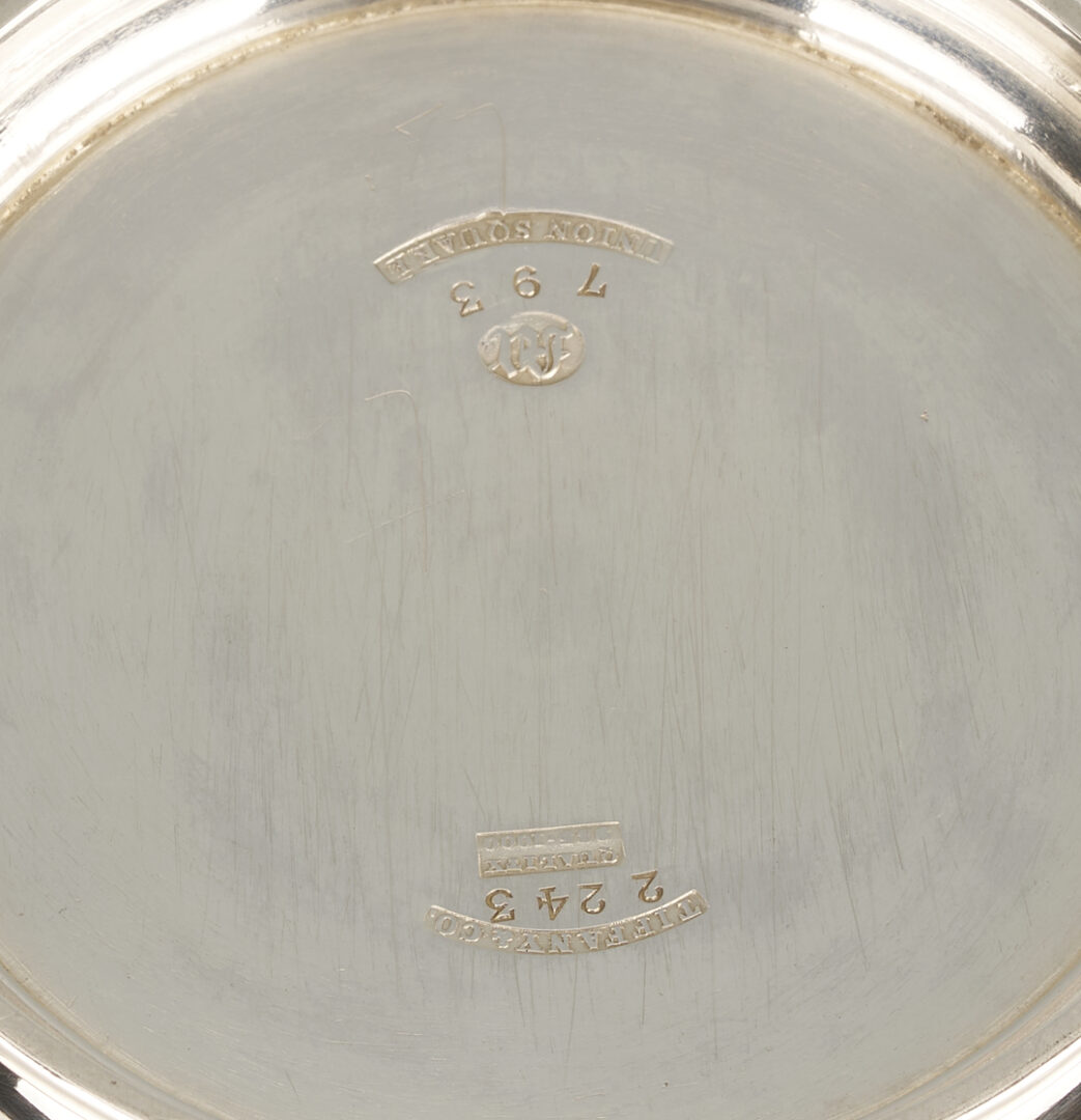 Lot 75: Antique 6 pc. Tiffany Sterling Silver Tea Set, Ivy Chased Pattern