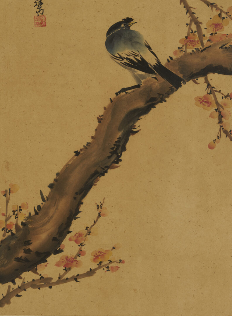Lot 695: 3 Chinese Bird & Flower Paintings Attrib. Li Manshi