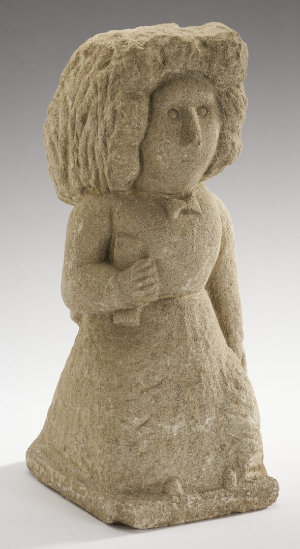 Lot 196: William Edmondson  School Teacher Sculpture, Exhibited