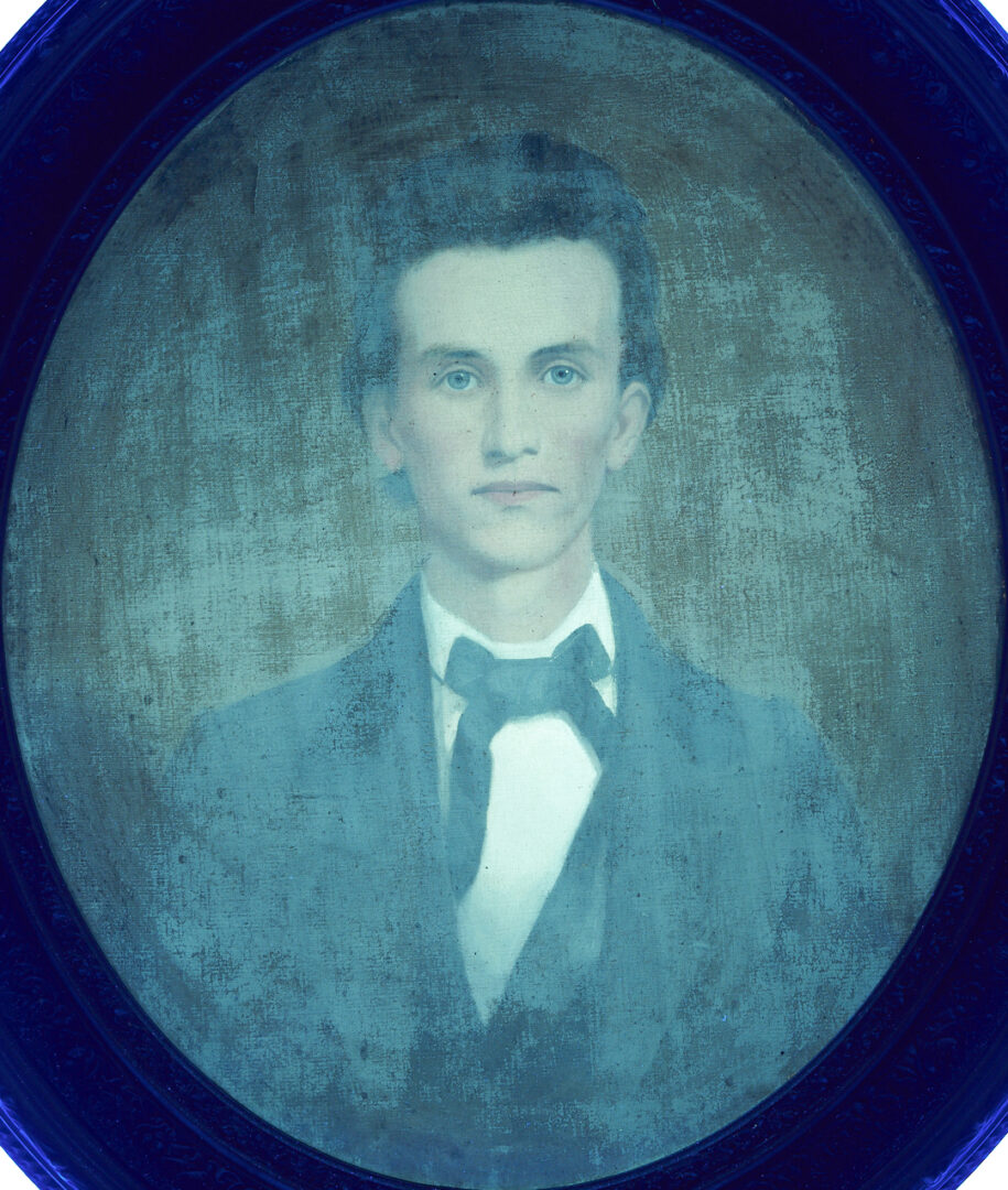 Lot 498: W. Cooper Portrait of CSA Sgt. Major Abram Bostick, KIA