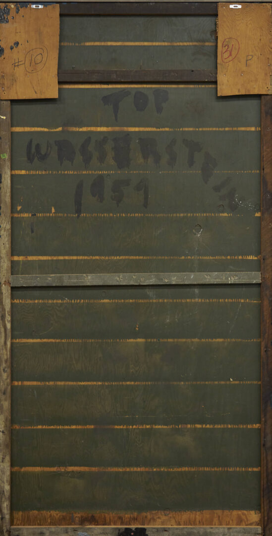 Lot 426: Large Julius Wasserstein Abstract Painting, Homeostasis, 1957