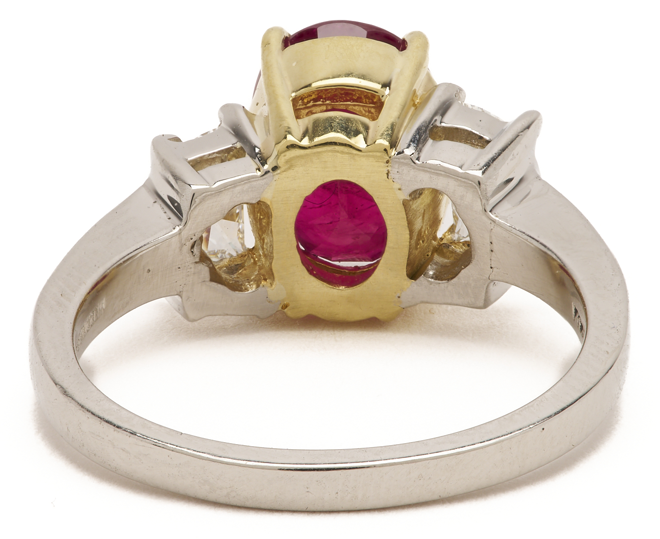 Lot 44: Platinum & 18K Madagascar 3.20 Carat Ruby & Diamond Ring, GIA Report