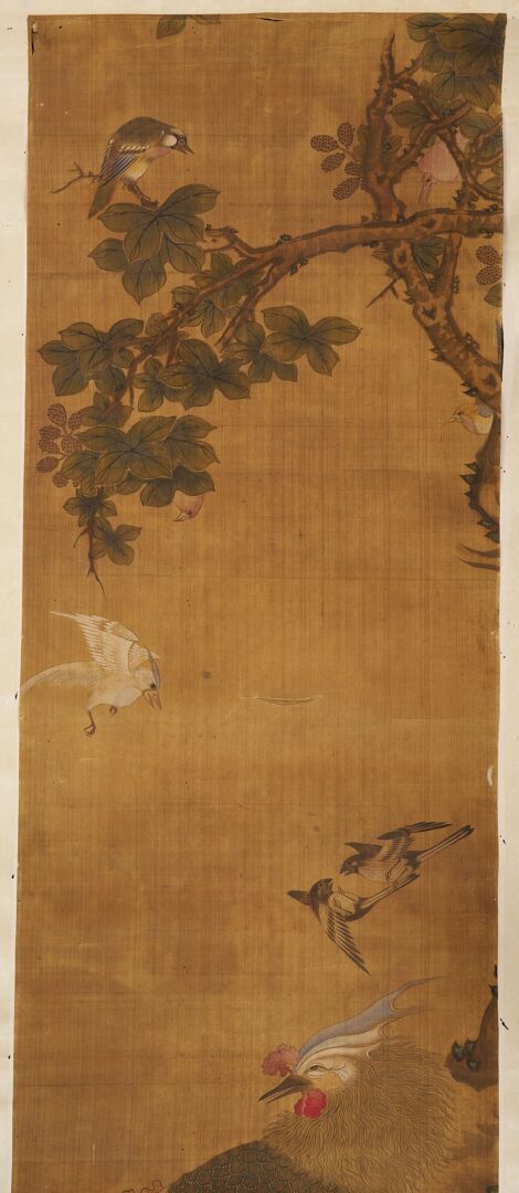 Lot 1001: 2 Scrolls including Follower of Jiang Tingxi, Chinese Birds