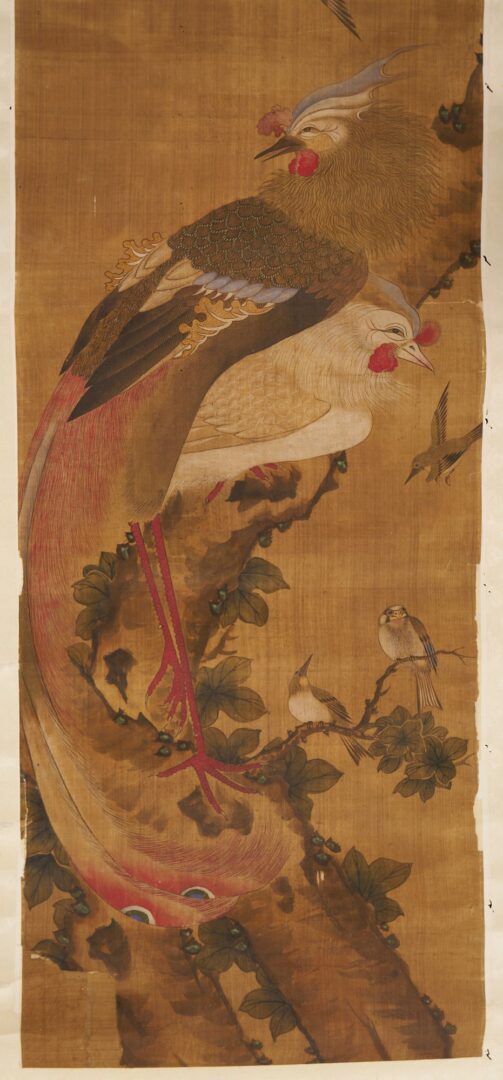 Lot 1001: 2 Scrolls including Follower of Jiang Tingxi, Chinese Birds