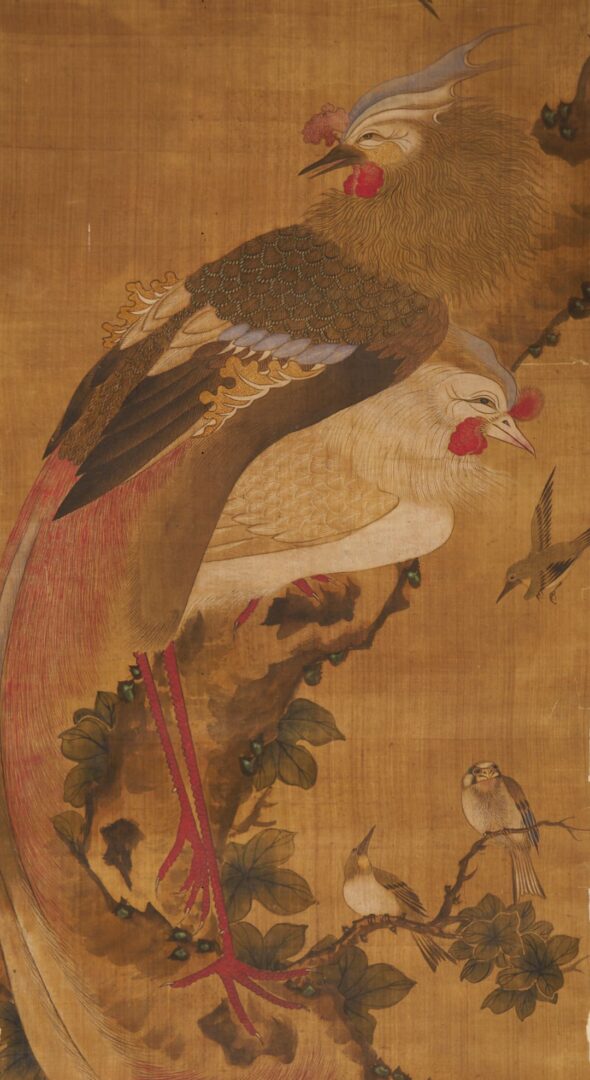 Lot 1001: 2 Scrolls including Follower of Jiang Tingxi, Chinese Birds