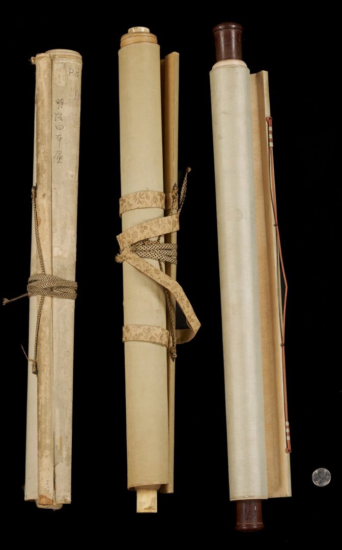 Lot 1002: 3 Asian Scrolls  including Cat and Ducks