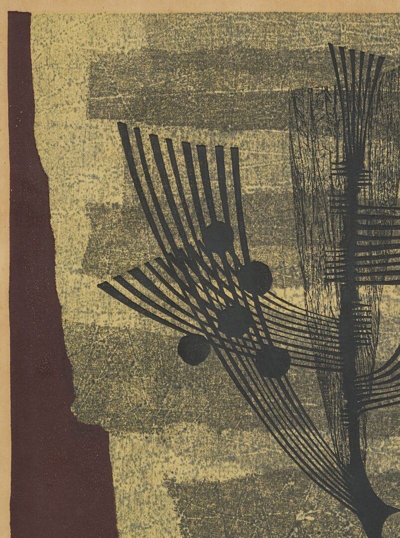 Lot 1003: 2 Fumio Fujita Abstract Woodblock Prints