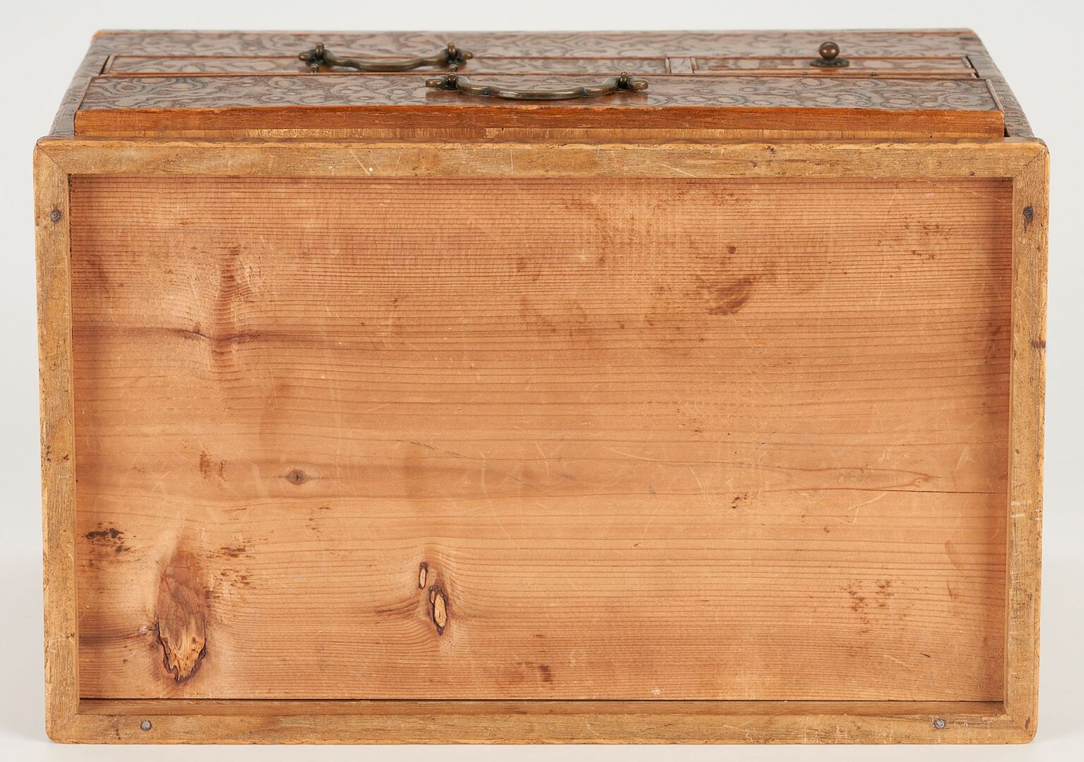 Lot 1006: Two (2) Japanese Tansu Boxes, 1 Signed Miniature Lacquer Box & Pr. Chinese Silk Textiles