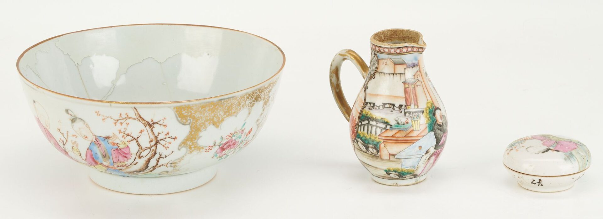 Lot 1007: 7 pcs. Chinese Export Porcelain, Famille Rose