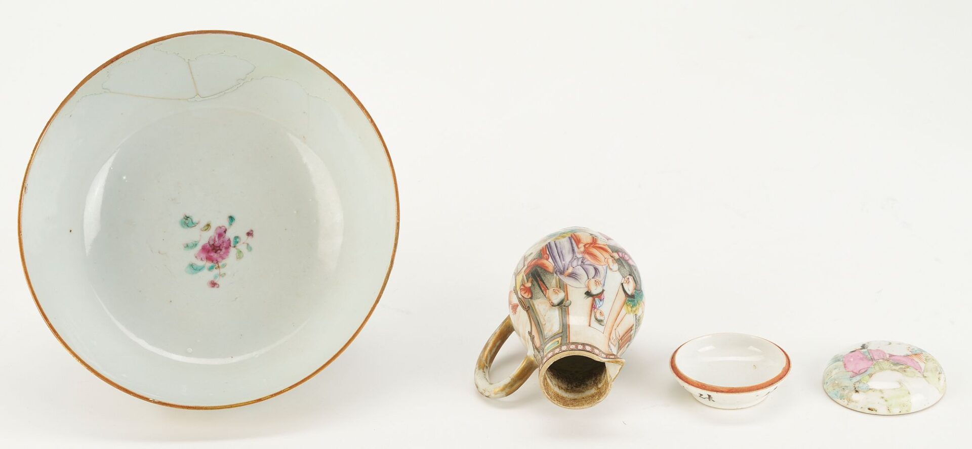 Lot 1007: 7 pcs. Chinese Export Porcelain, Famille Rose