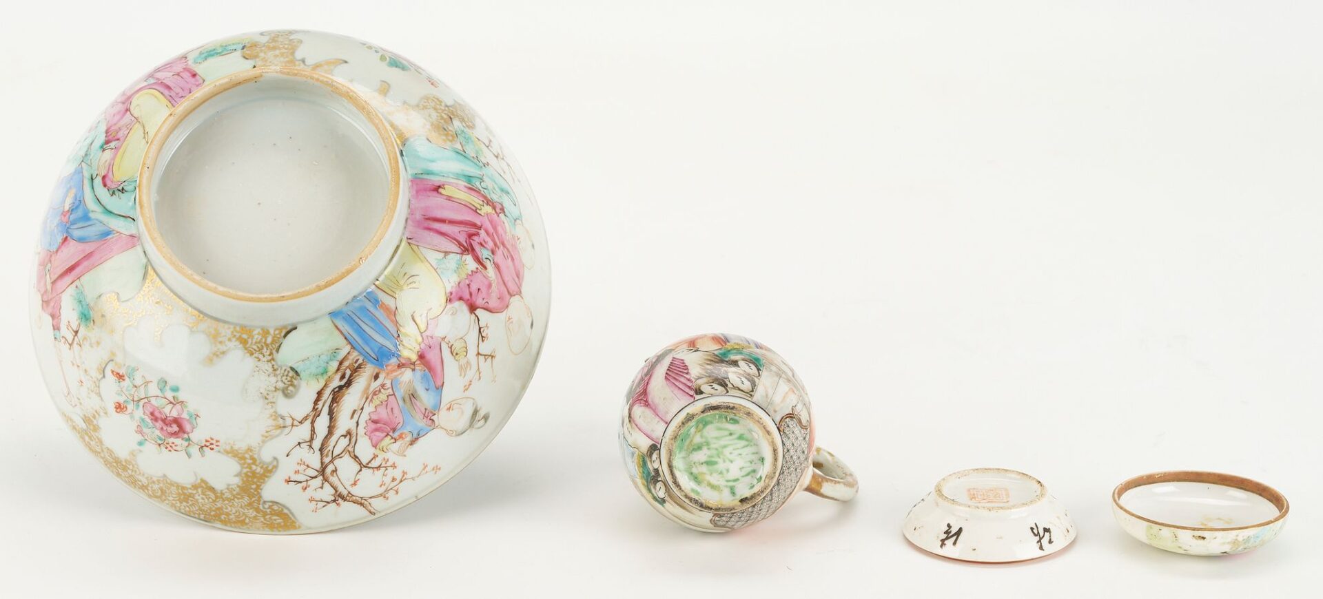Lot 1007: 7 pcs. Chinese Export Porcelain, Famille Rose