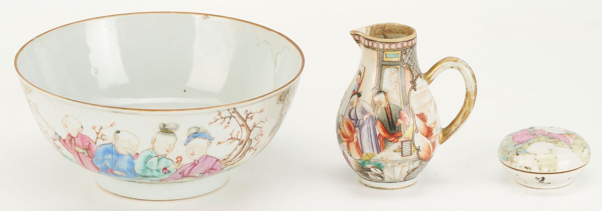 Lot 1007: 7 pcs. Chinese Export Porcelain, Famille Rose