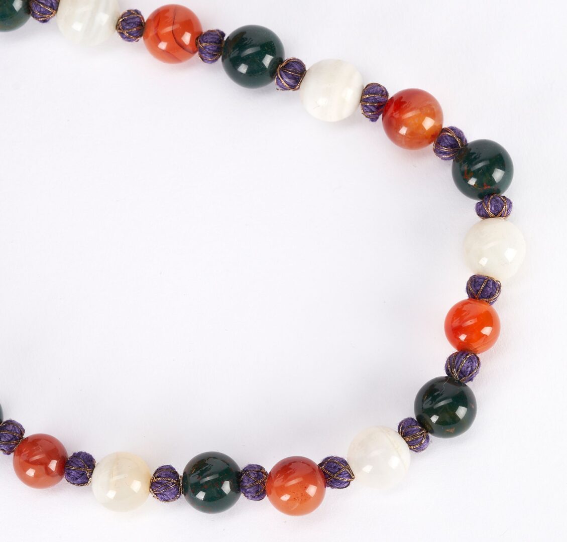Lot 1010: Four (4) Asian Jewelry Items, incl. Jade Necklaces & Dragon Brooch