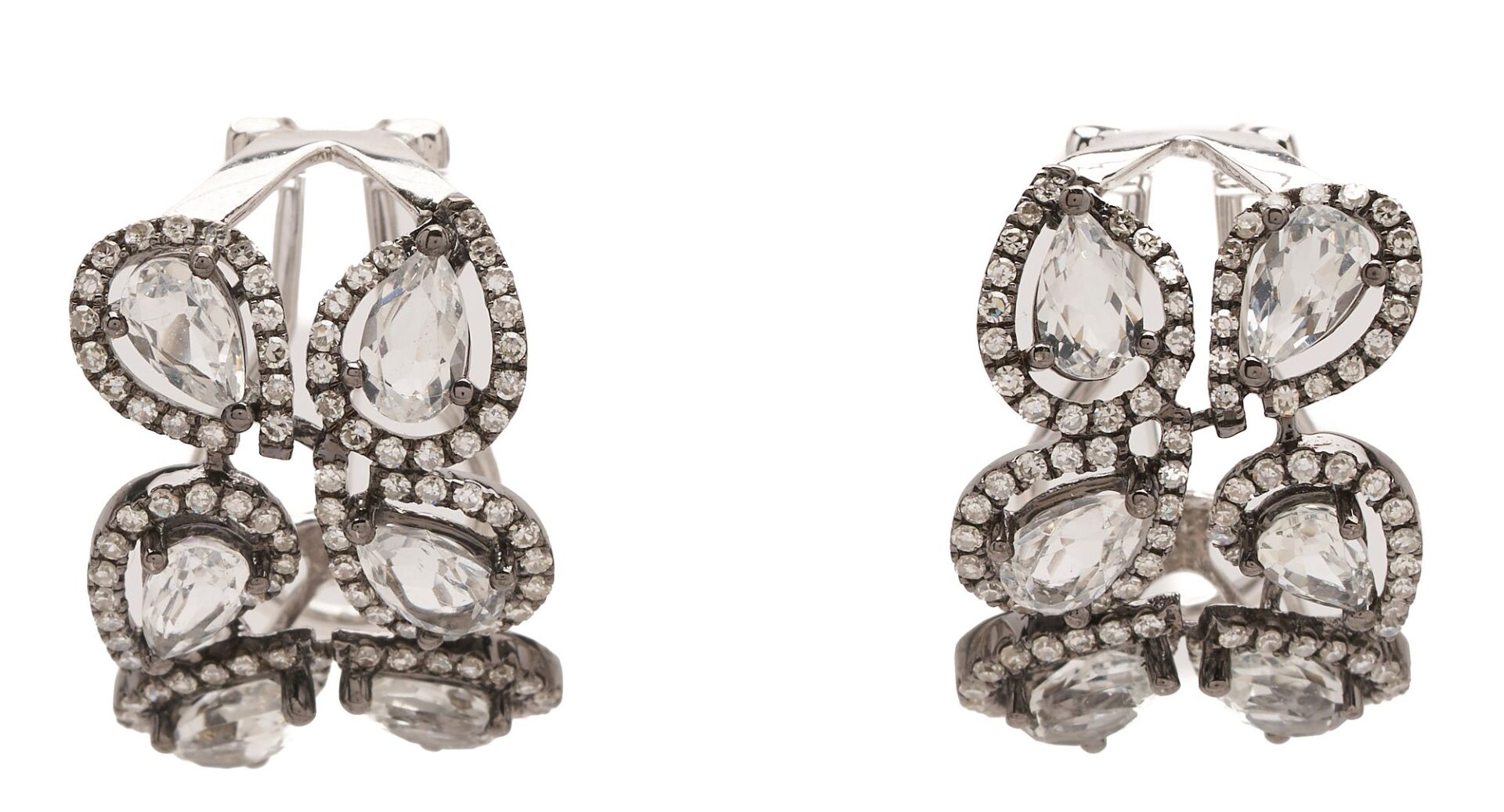 Lot 1012: 3 Pairs of Gold & Silver Earrings