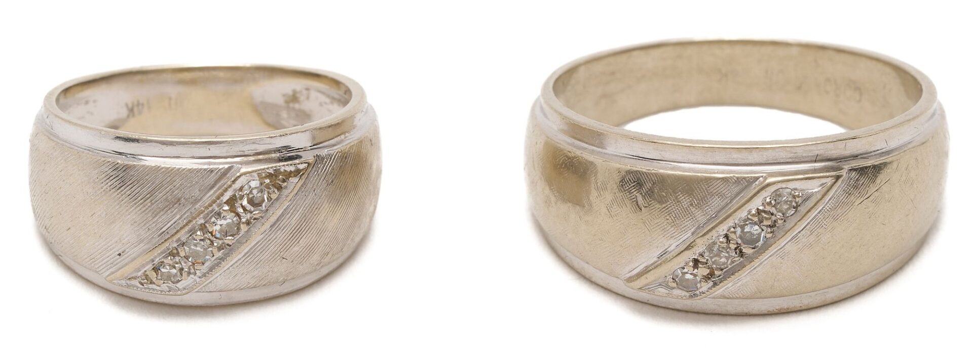 Lot 1019: Two 14K Gold & Diamond Rings