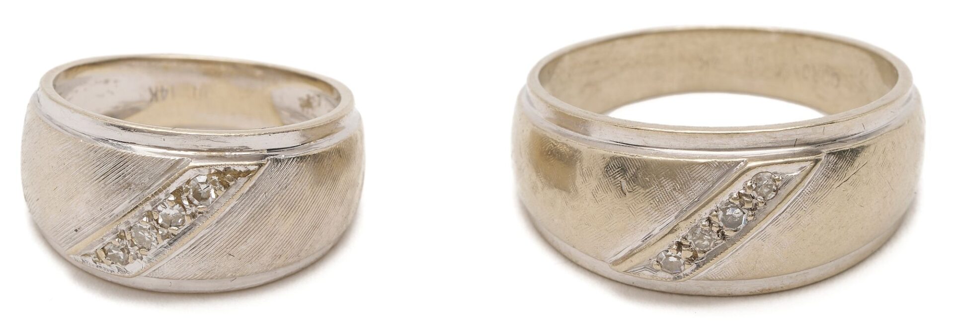 Lot 1019: Two 14K Gold & Diamond Rings