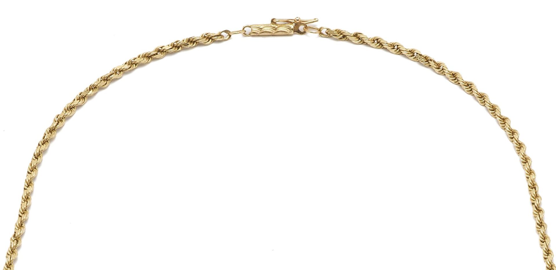 Lot 1020: 14K Yellow Gold Rope Chain Necklace