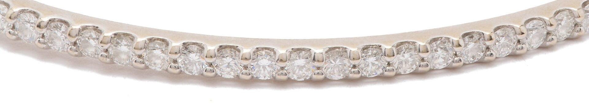 Lot 1025: 14K White Gold & Diamond Bangle Bracelet