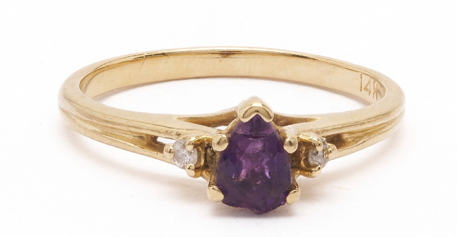 Lot 1026: Three 14K Gold & Gemstone Rings