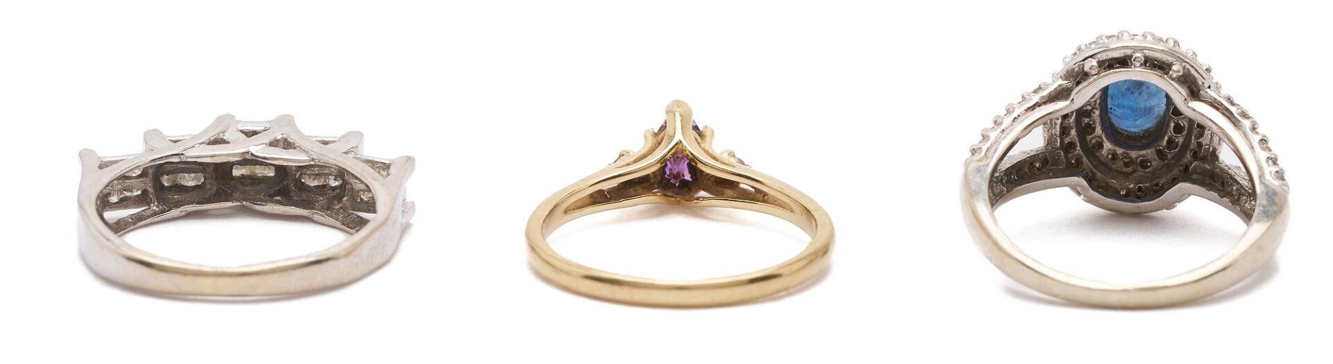 Lot 1026: Three 14K Gold & Gemstone Rings