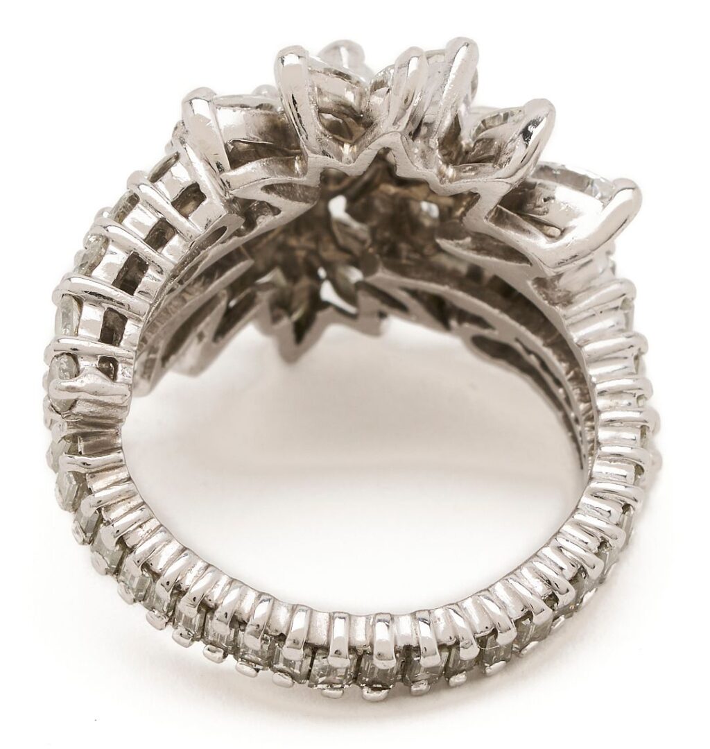 Lot 1032: Platinum & Diamond Cocktail Ring