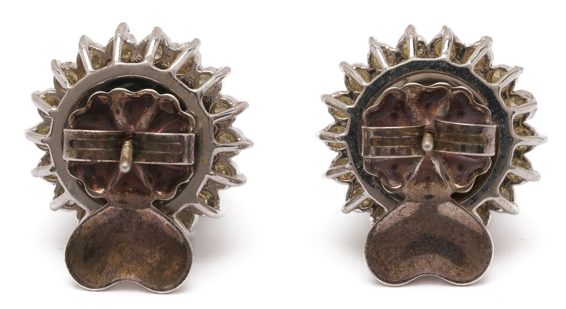 Lot 1035: 14K Gold, Pearl, & Diamond Earrings