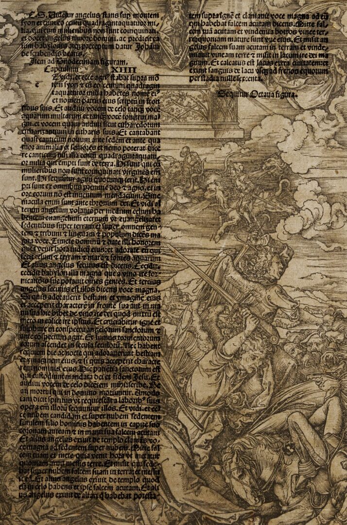 Lot 103: Albrecht Durer Woodcut, The Four Avenging Angels from The Apocalypse