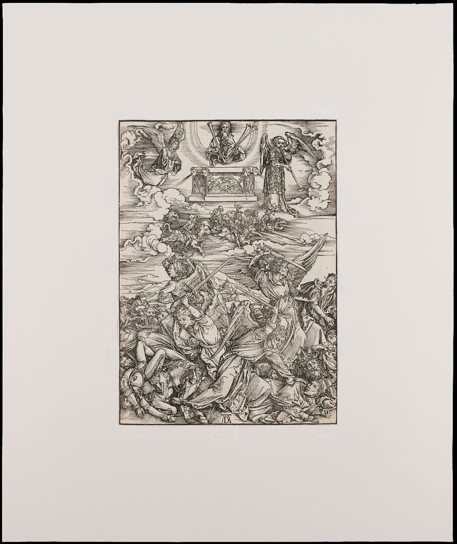 Lot 103: Albrecht Durer Woodcut, The Four Avenging Angels from The Apocalypse