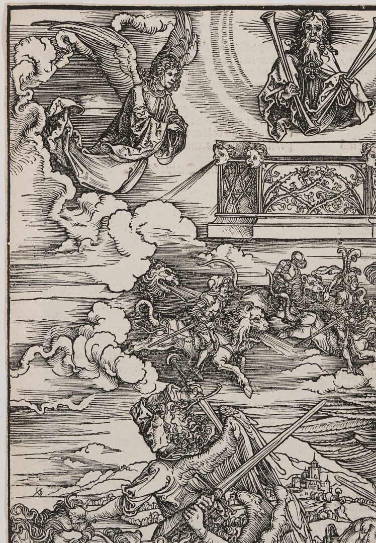 Lot 103: Albrecht Durer Woodcut, The Four Avenging Angels from The Apocalypse