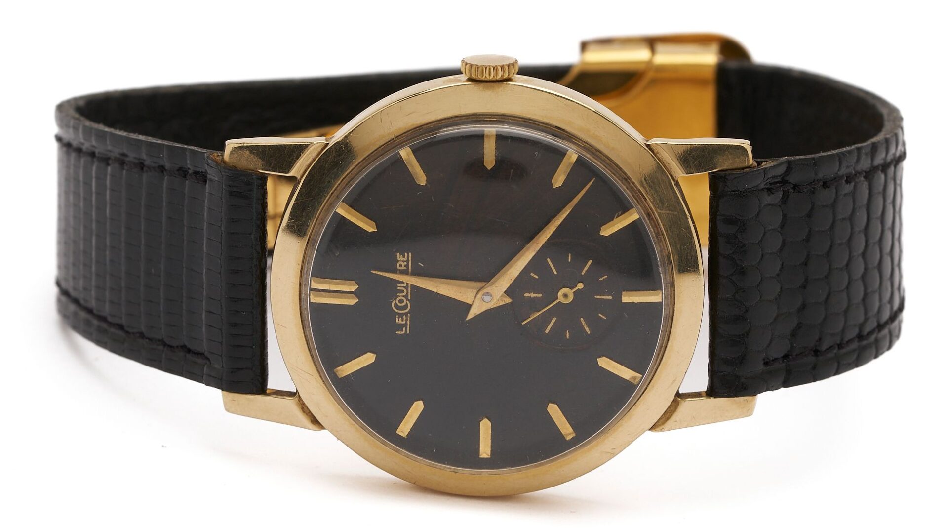 Lot 1040: Vintage 14K Gold Le Coultre Wrist Watch