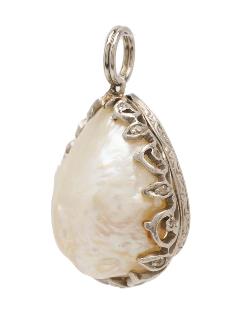 Lot 1041: Platinum Watch & Pearl Pendant