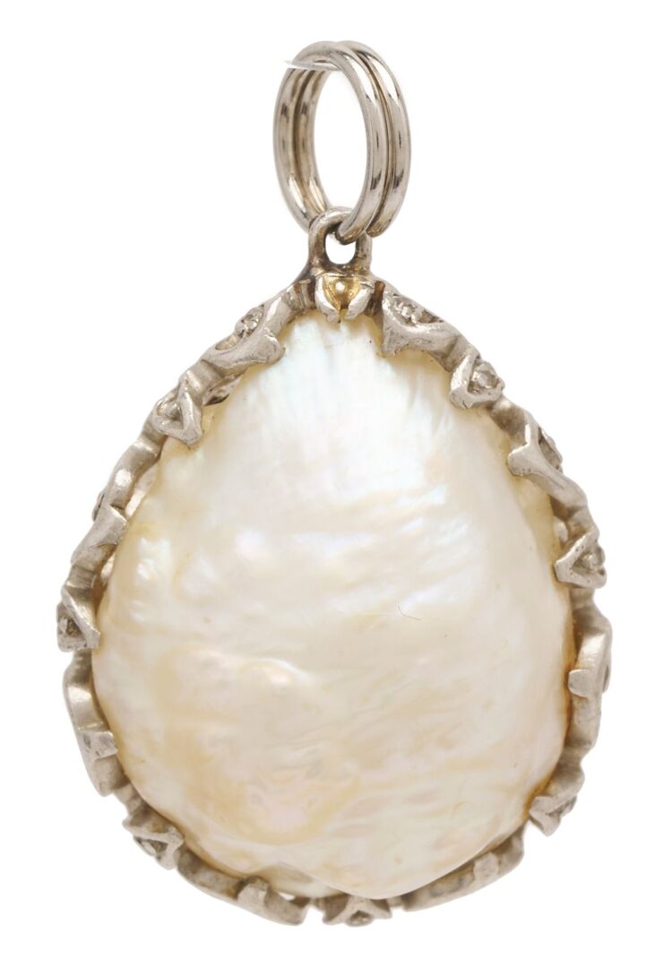 Lot 1041: Platinum Watch & Pearl Pendant