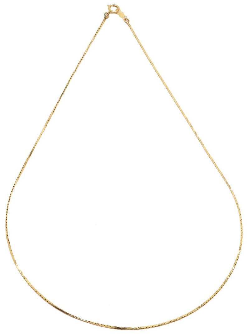 Lot 1042: 14K Gold Cameo & 2 14K Gold Necklaces