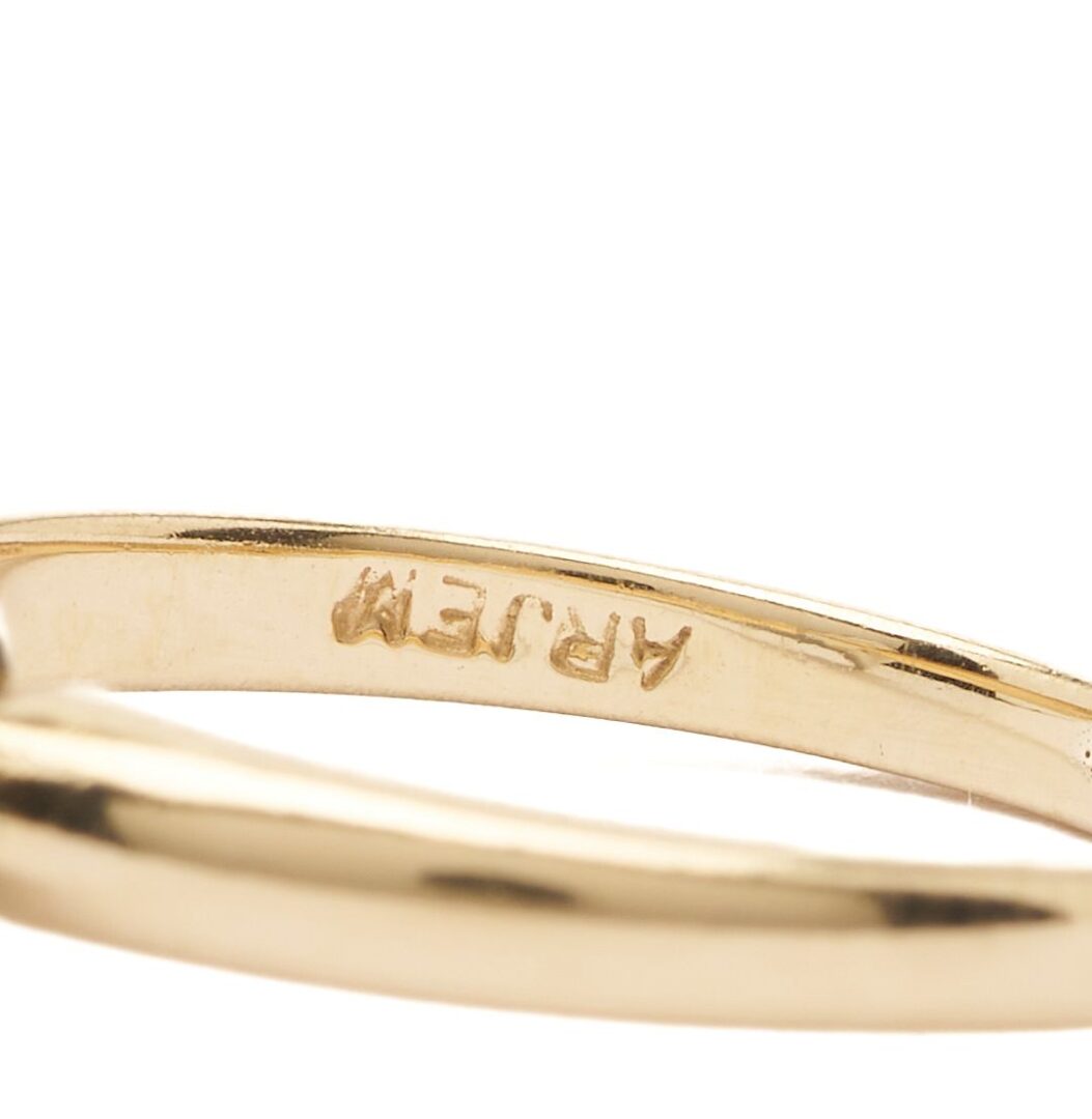 Lot 1043: 14K Gold Diamond Solitaire Ring