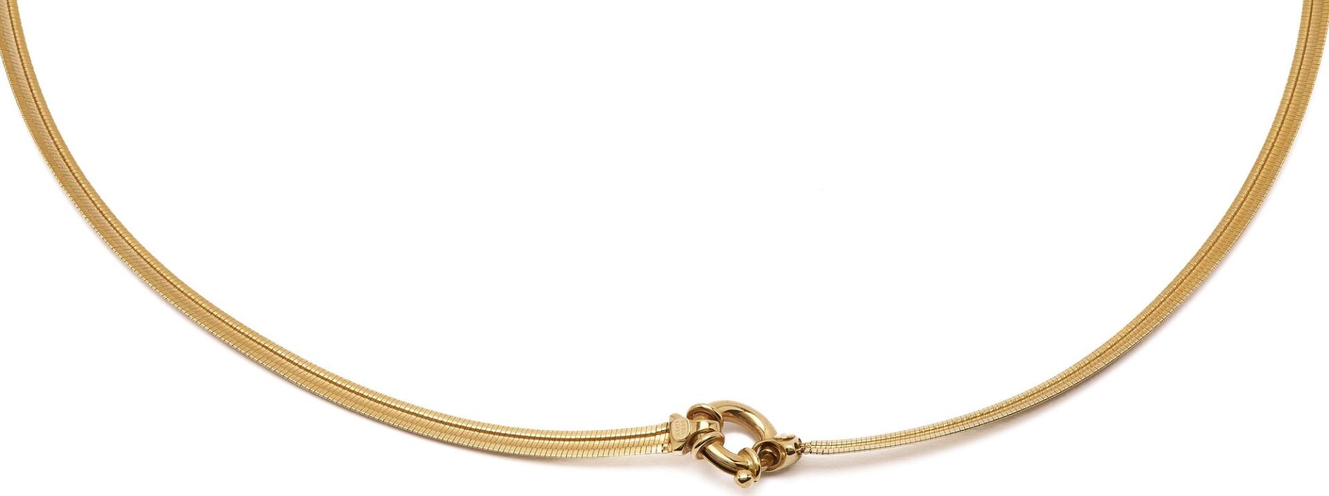 Lot 1044: 14K Gold Panther Necklace
