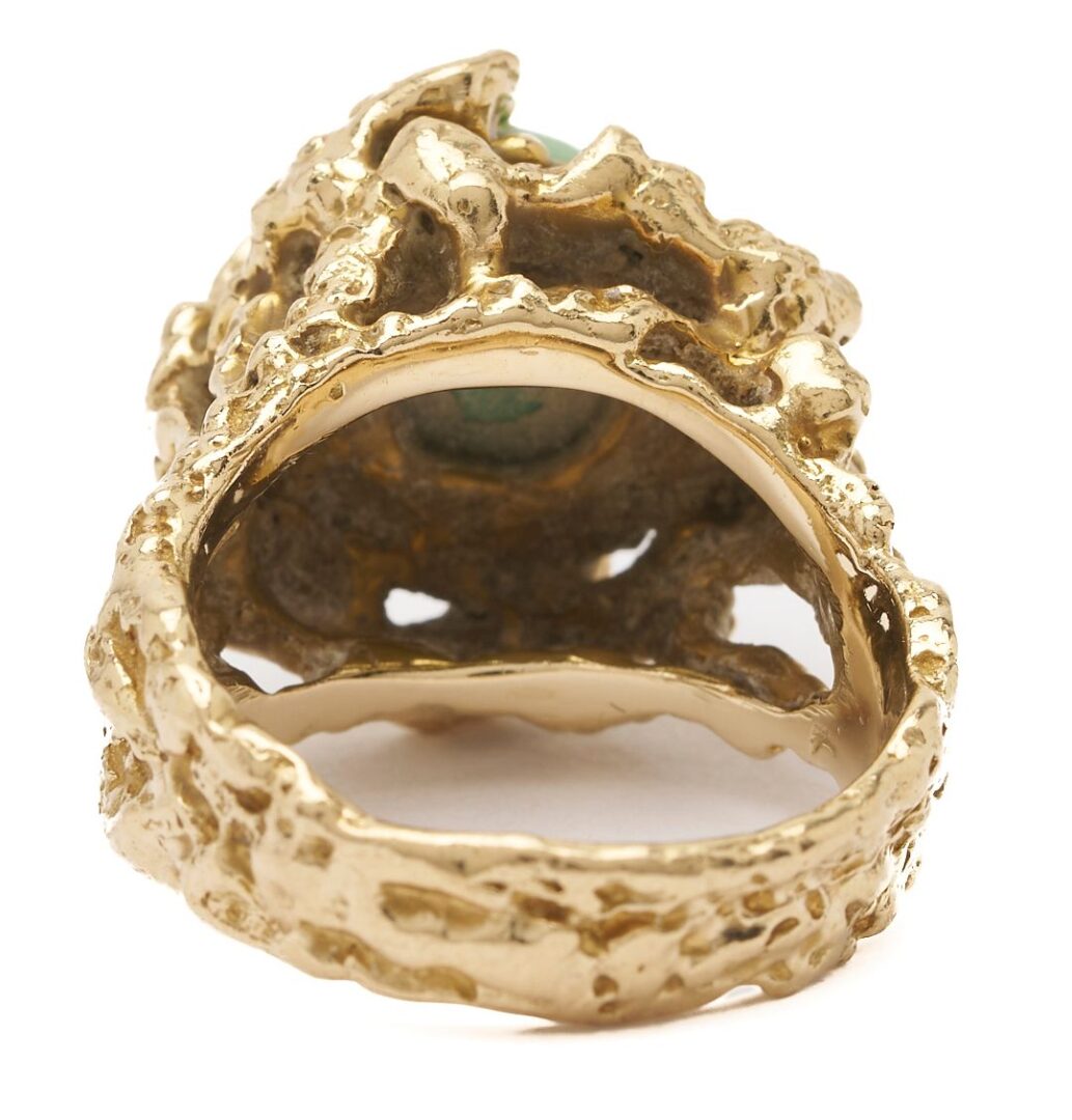 Lot 1045: 14K Gold & Turquoise Ring