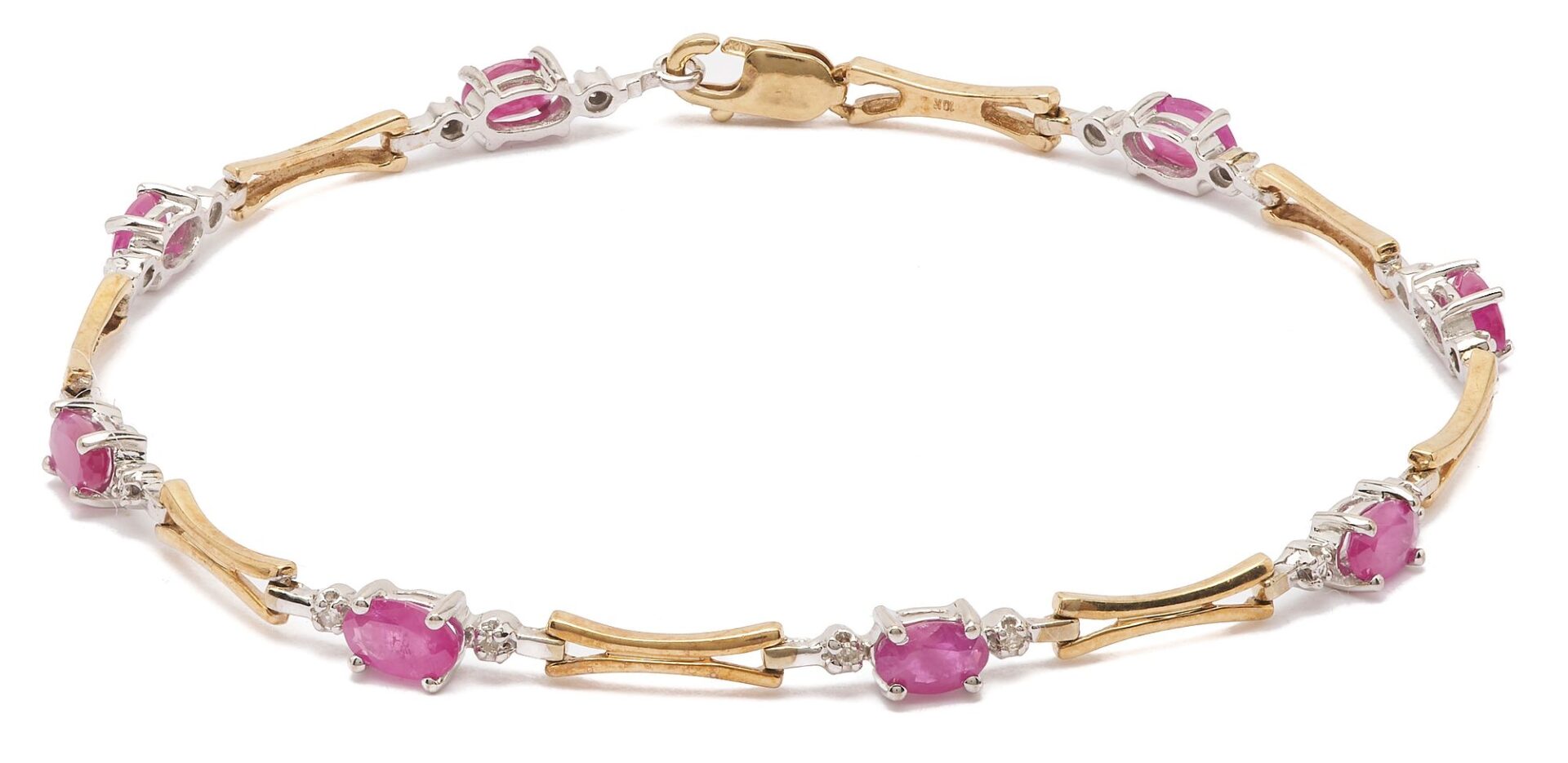 Lot 1048: Three Gold, Ruby, and Diamond Jewelry Pieces